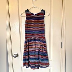 Casual/dress casual multicolor knee length dress XS